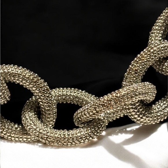 🛍️3 for $25🛍️ Banana Republic Silver Tone Chunky Link Toggle Necklace - Picture 2 of 6